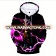 Wholesale child adult 3d digital print LOL game character Fortnite pullover hoodies plus velvet hoodies