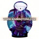 baby adult fashion wear OEM polyester sublimation 3D printing hip hop Fortnite pullover hoodies plus velvet hoodies